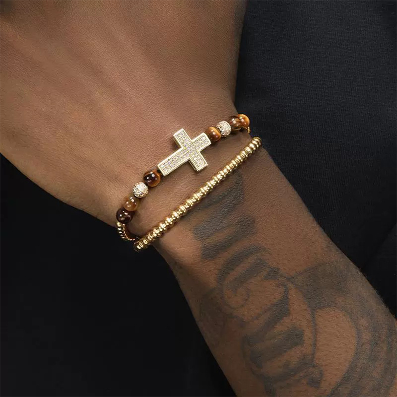 Modecanvas Zircon Cross Bracelet-modecanvas