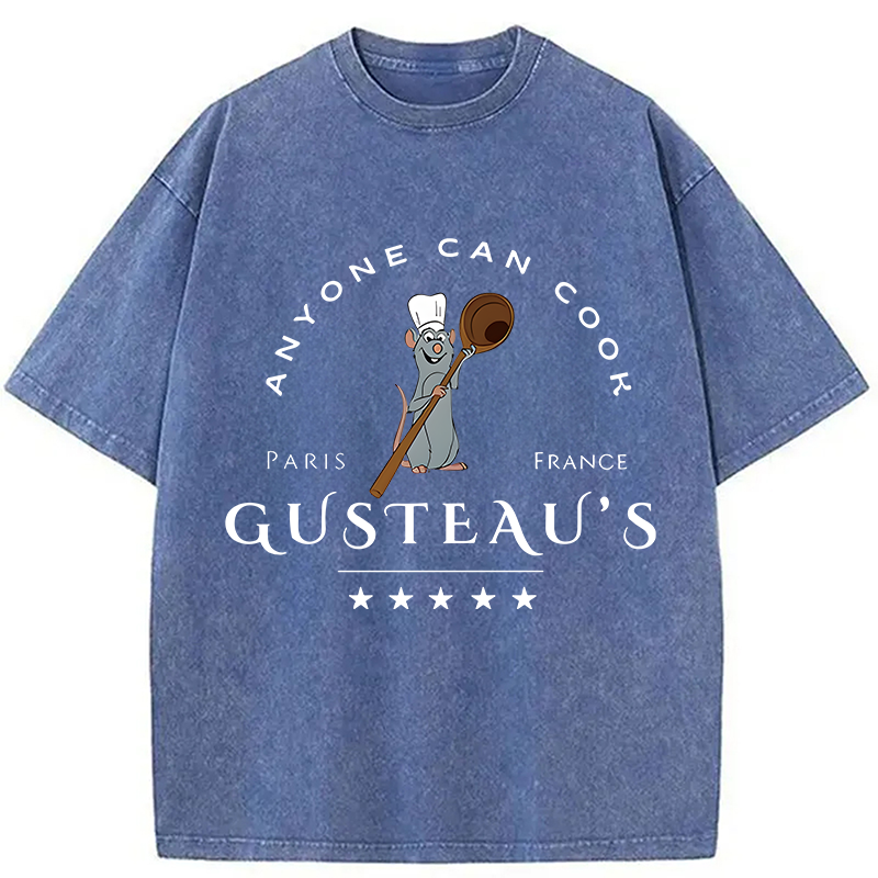 Modecanvas Anyone Can Cook DTG Printing Washed T-Shirt
