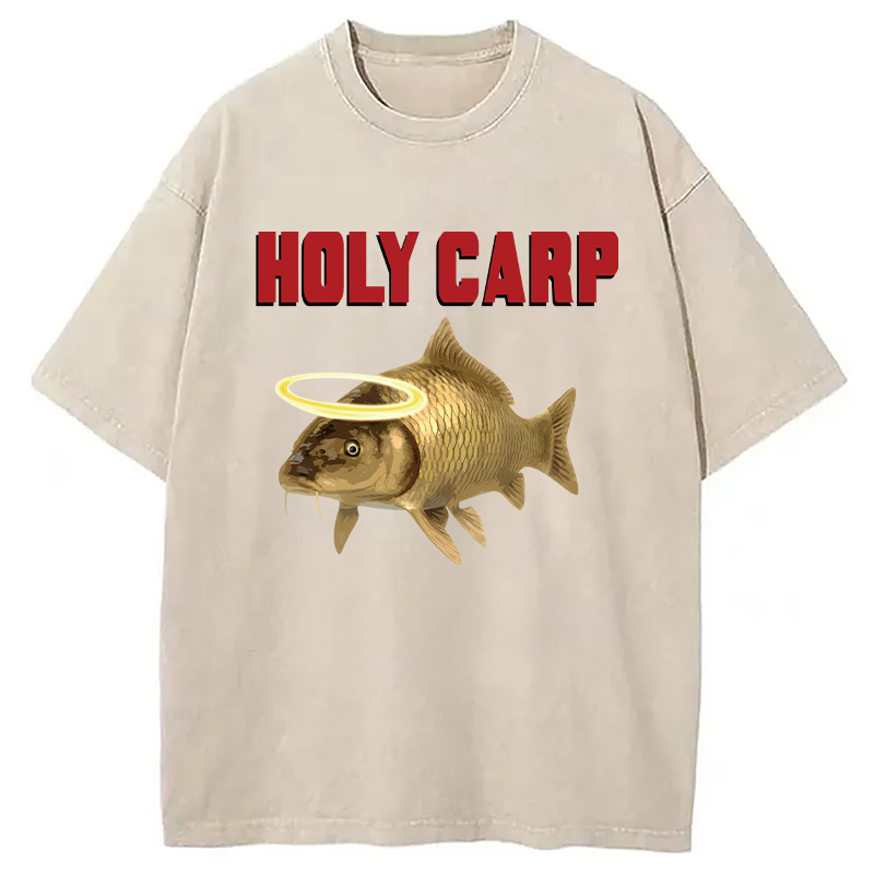 Modecanvas Holy Carp DTG Printing Washed T-Shirt