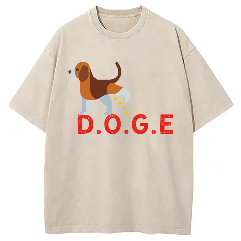 Modecanvas Anti DOGE DTG Printing Washed T-Shirt