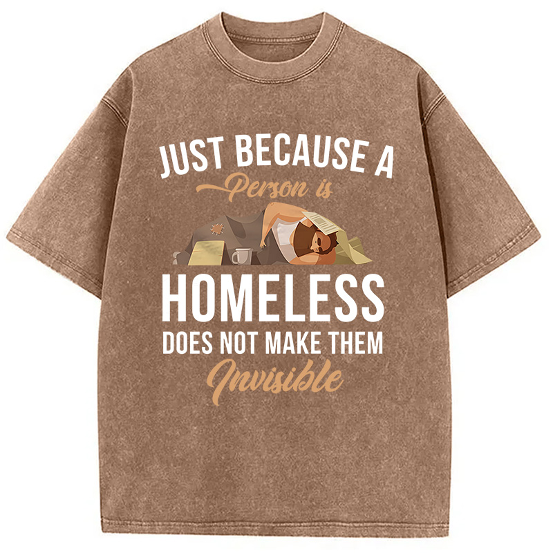 Modecanvas Homelessness Awareness DTG Printing Washed T-Shirt