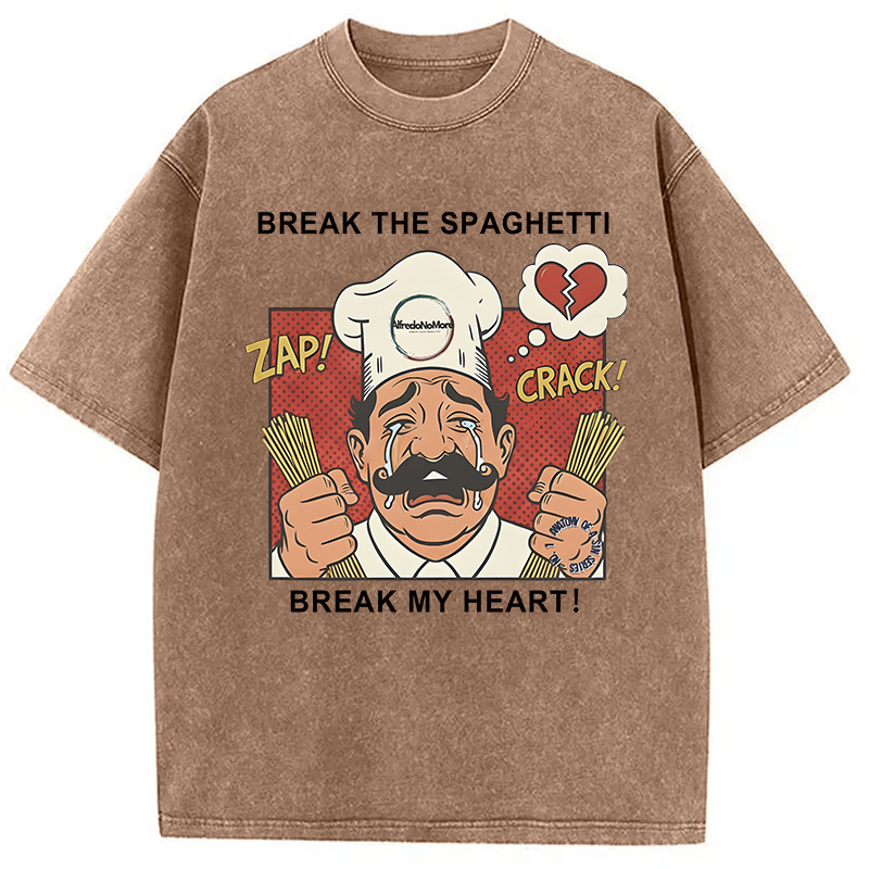 Modecanvas The Spaghetti Snap DTG Printing Washed T-Shirt