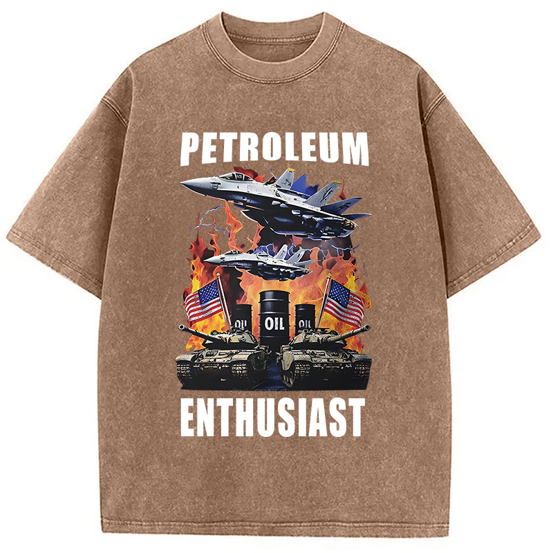 Modecanvas Petroleum Enthusiast Washed T-Shirt-modecanvas