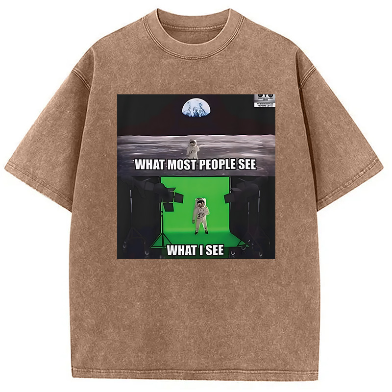 Modecanvas What I See DTG Printing Washed T-Shirt-modecanvas