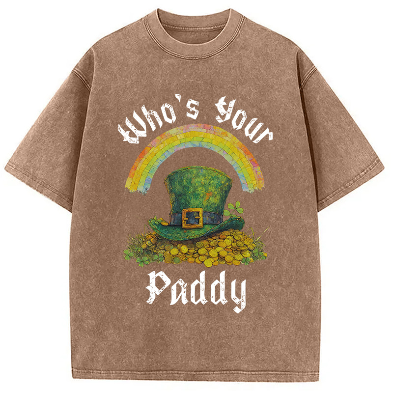 Modecanvas Funny St Patricks Day DTG Printing Washed T-Shirt-modecanvas