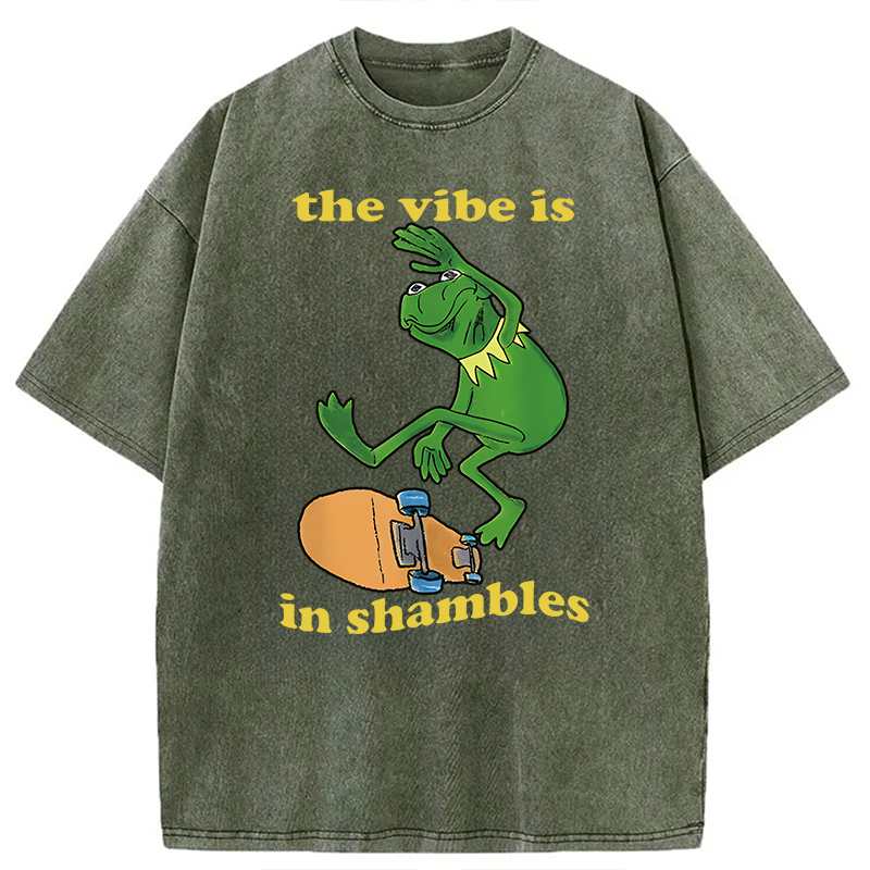 Modecanvas Vibe in Shambles DTG Printing Washed T-Shirt-modecanvas