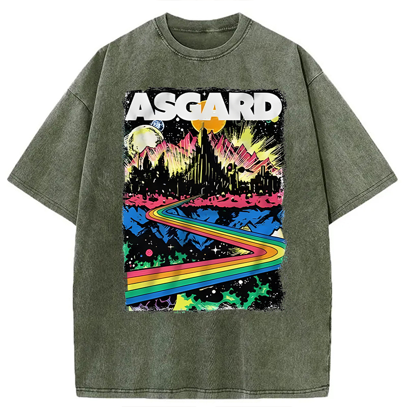 Modecanvas Home of the Gods DTG Printing Washed T-Shirt