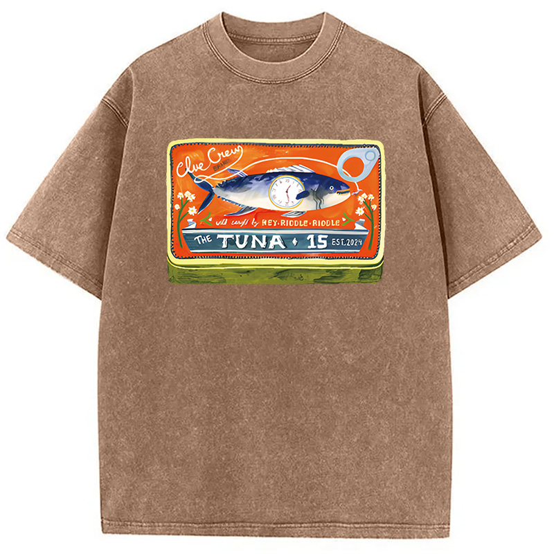 Modecanvas The Tuna 15 DTG Printing Washed T-Shirt