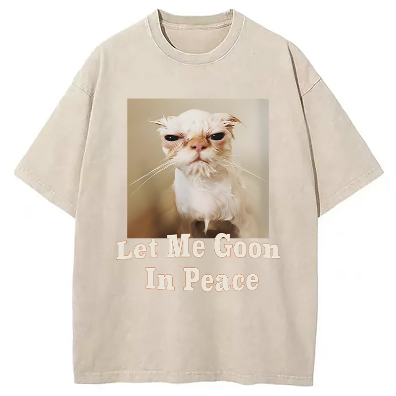 Modecanvas Let Me Gone In Peace DTG Printing Washed T-Shirt