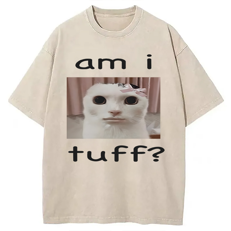 Modecanvas Am I Tuff? DTG Printing Washed T-Shirt
