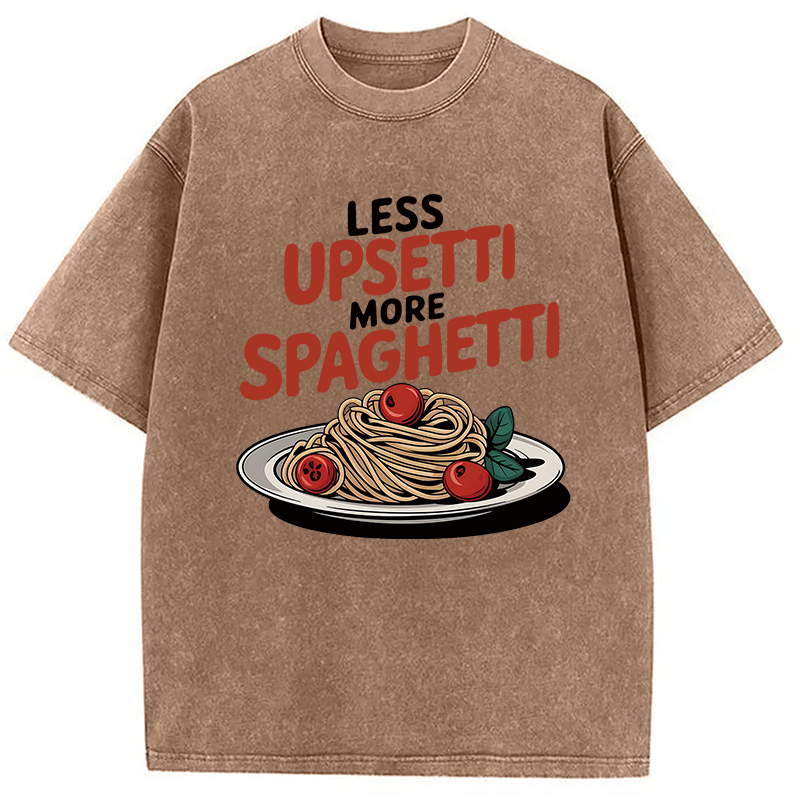 Modecanvas Funny Food DTG Printing Washed T-Shirt