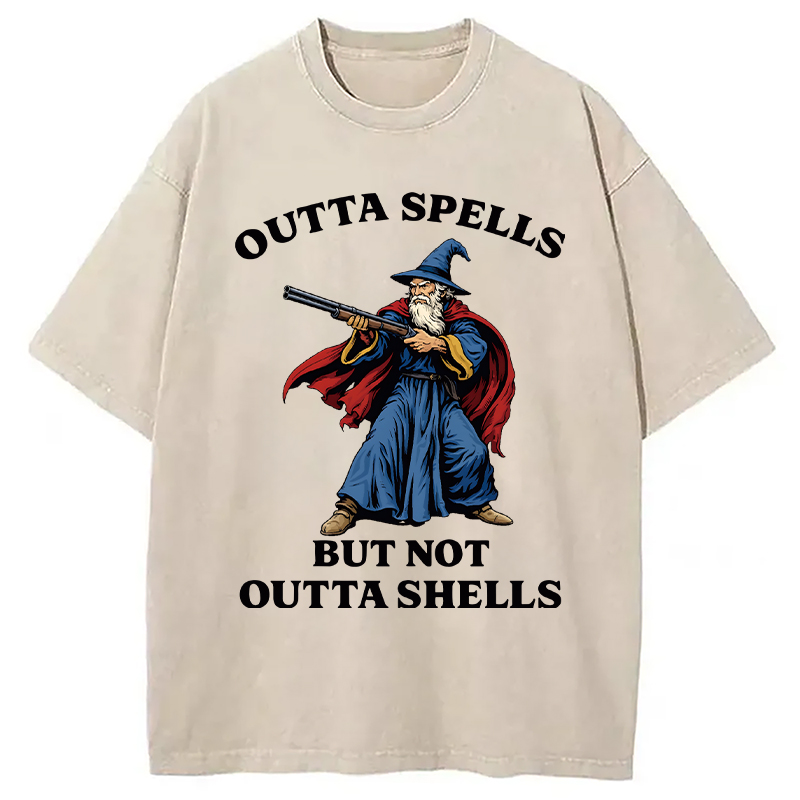 Modecanvas Wizard Joke Meme DTG Printing Washed T-Shirt