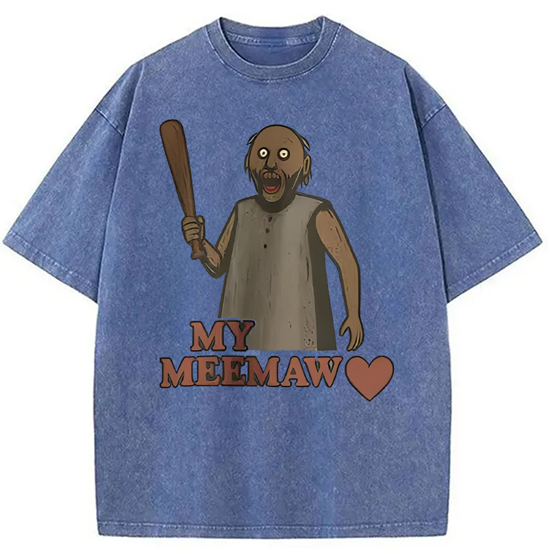 Modecanvas My Meemaw Meme DTG Printing Washed T-Shirt