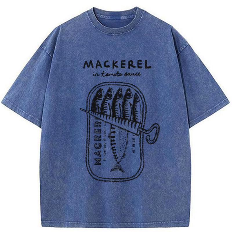 Modecanvas Mackerel In Tomato Sauce Washed T-Shirt