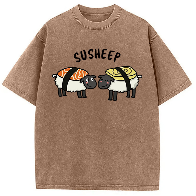 Modecanvas Susheep DTG Printing Washed T-Shirt