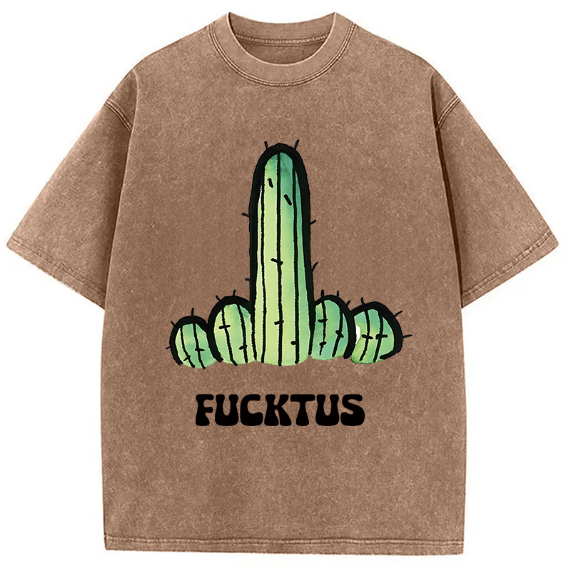 Modecanvas Fucktus DTG Printing Washed T-Shirt