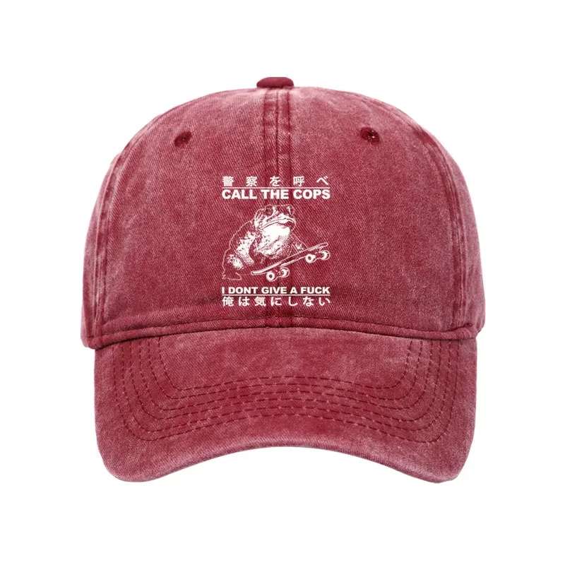 Modecanvas I Don't Care Washed Cap-modecanvas