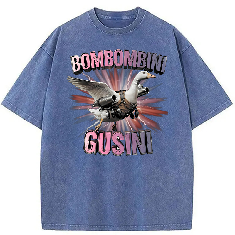 Modecanvas Bomb Bomb Bombini Gusini DTG Printing Washed T-Shirt