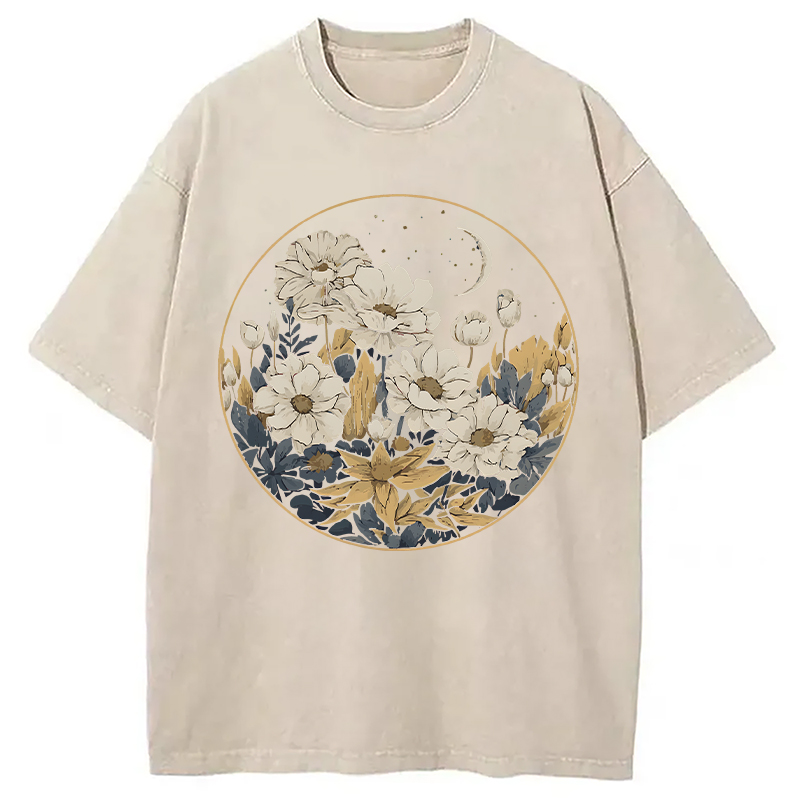 Modecanvas Blissful Harmony DTG Printing Washed T-Shirt