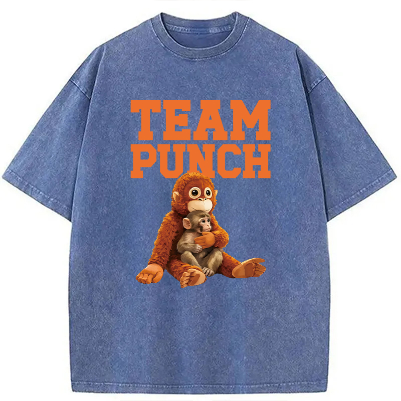 Modecanvas Punch The Monkey DTG Printing Washed T-Shirt