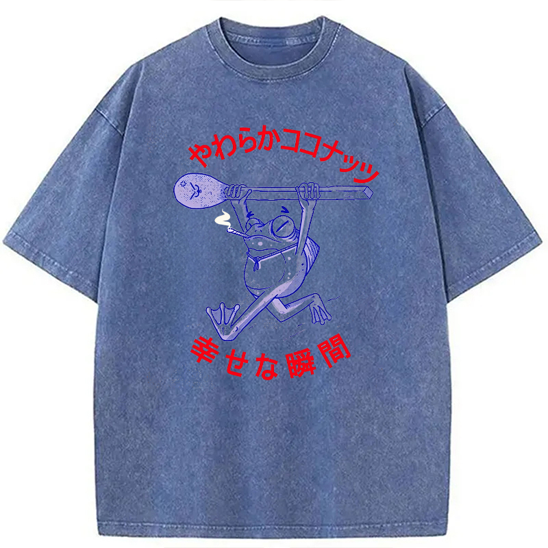 Modecanvas Lucky Moment DTG Printing Washed T-Shirt