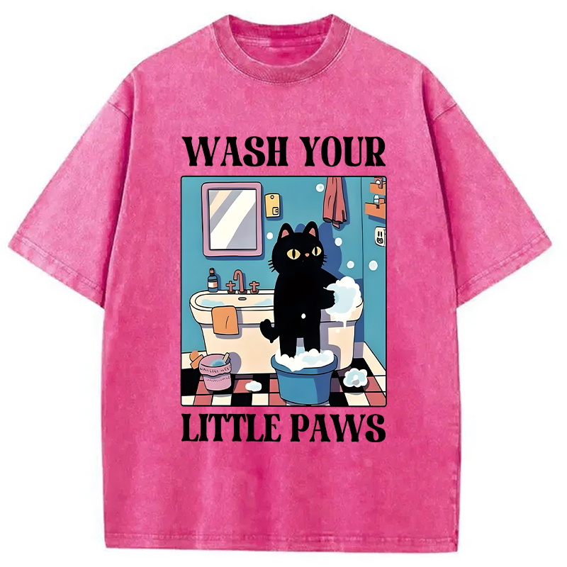 Modecanvas Wash Your Little Paws DTG Printing Washed T-Shirt
