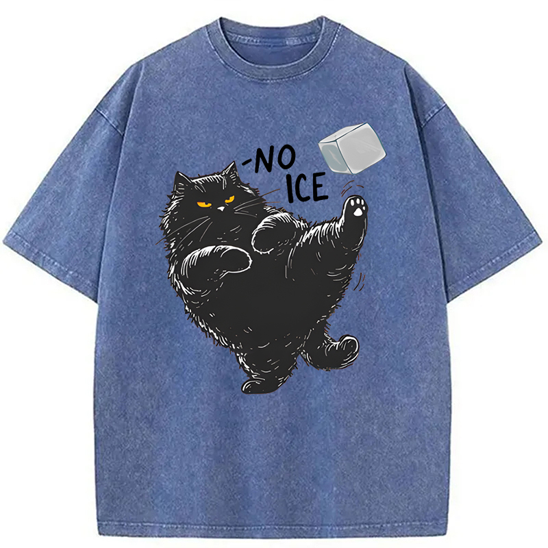 Modecanvas No Ice Cat DTG Printing Washed T-Shirt