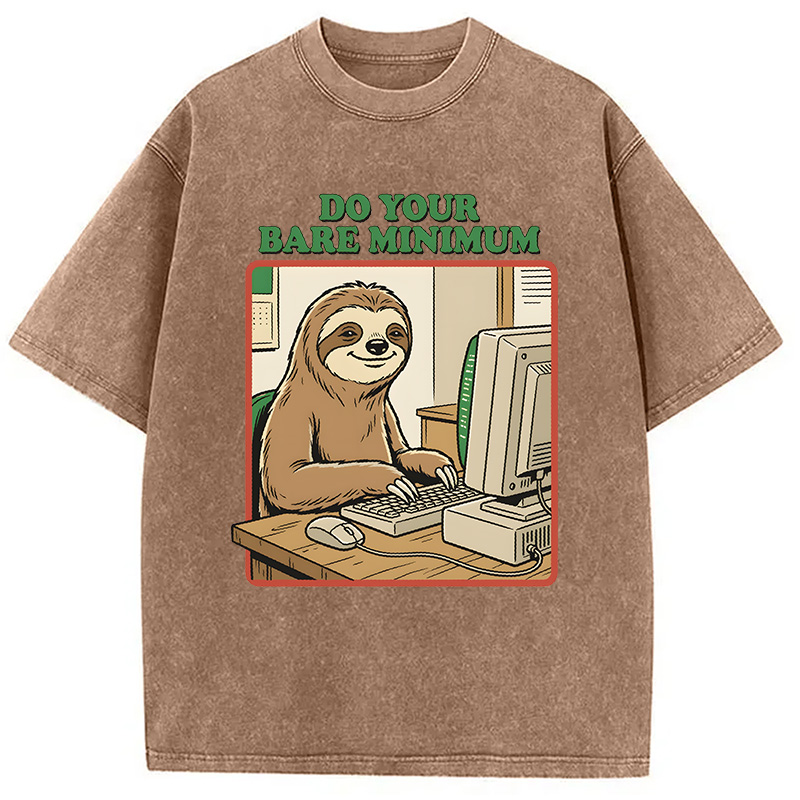 Modecanvas Do Your Bare Minimum DTG Printing Washed T-Shirt