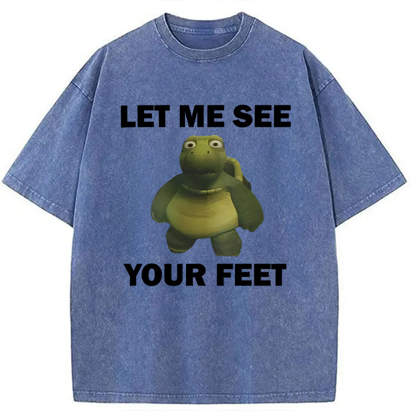 Modecanvas Let Me See Your Feet DTG Printing Washed T-Shirt