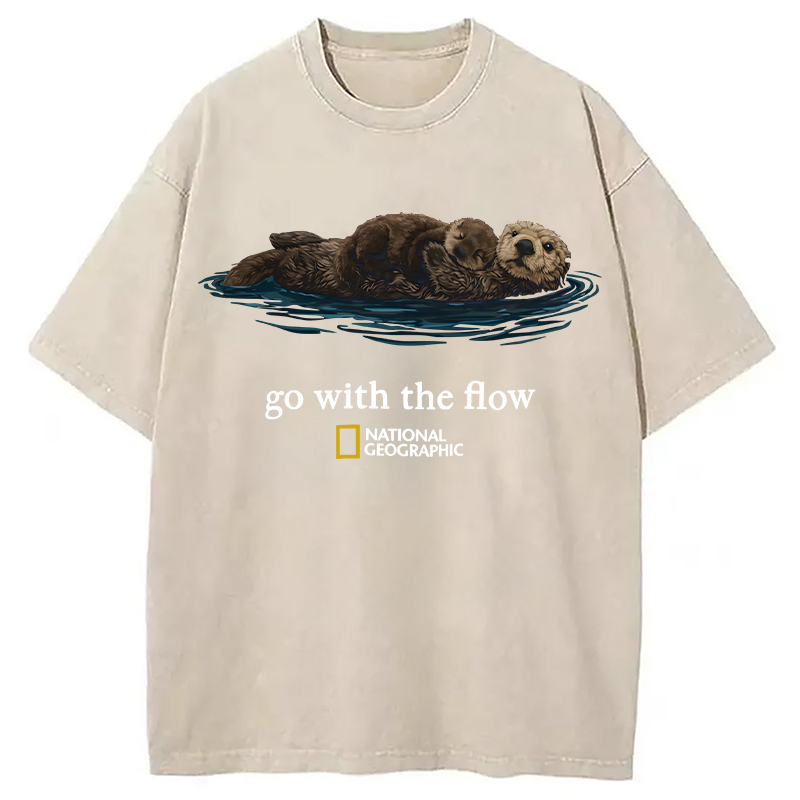 Modecanvas Go With The Flow DTG Printing Washed T-Shirt