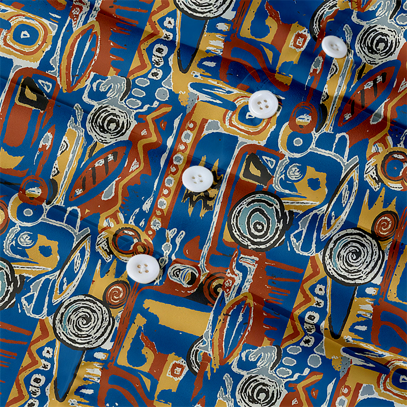 Modecanvas Urban Park Tribal Hawaiian Shirt