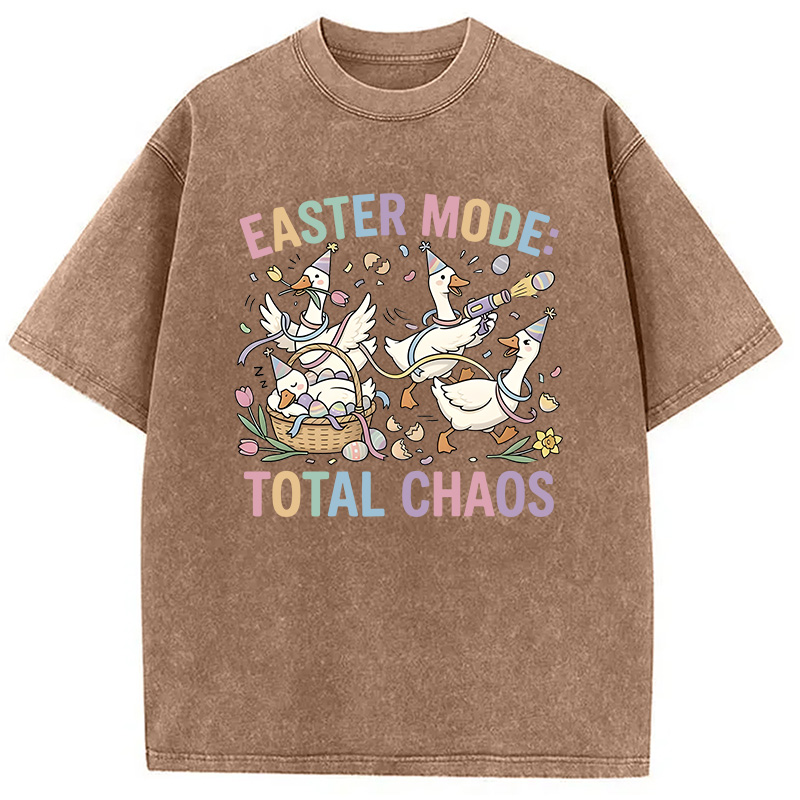 Modecanvas Easter Goose DTG Printing Washed T-Shirt