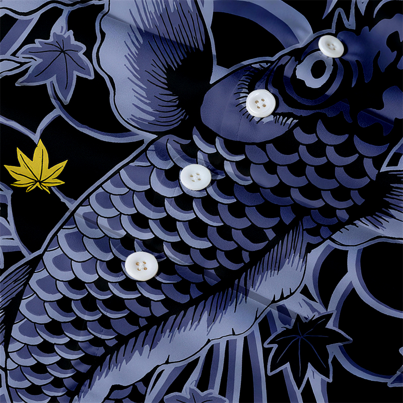 Modecanvas Koi Fish Hawaiian Shirt-modecanvas