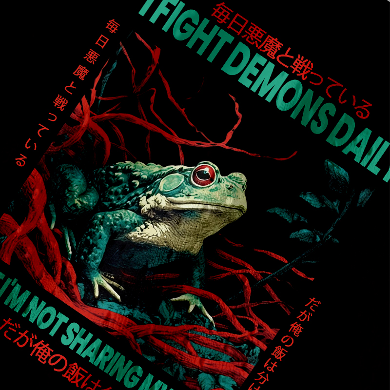 Modecanvas Japanese Frog Horror Art Jersey Tank