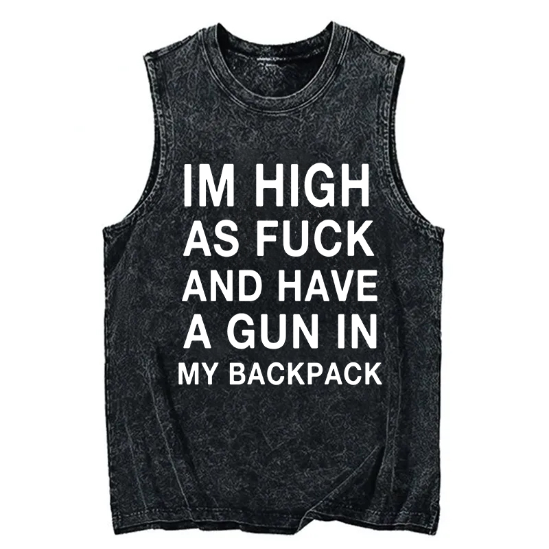 Modecanvas Im High DTG Printing Washed Tank-modecanvas
