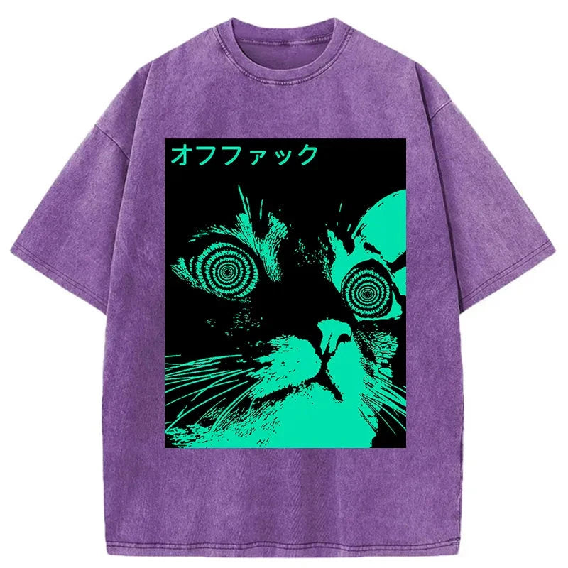Modecanvas Cool Cat Japanese Washed T-Shirt