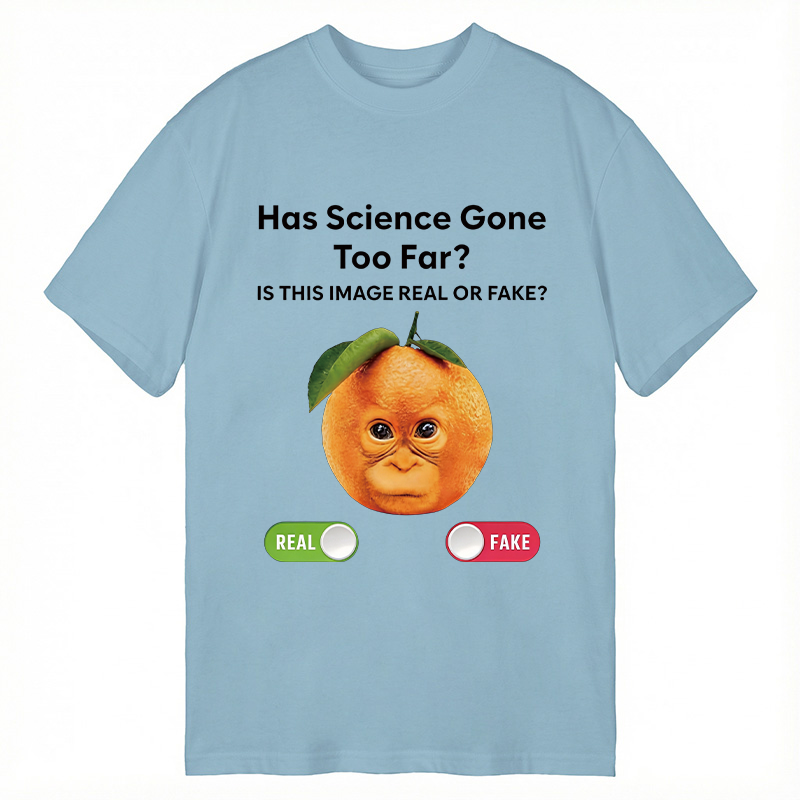 Modecanvas Has Science Gone Too Far Orange Monkey DTG Printing Classic T-Shirt-modecanvas