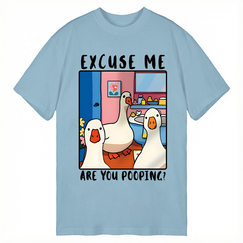 Modecanvas Excuse Me Duck Meme DTG Printing Classic T-Shirt-modecanvas