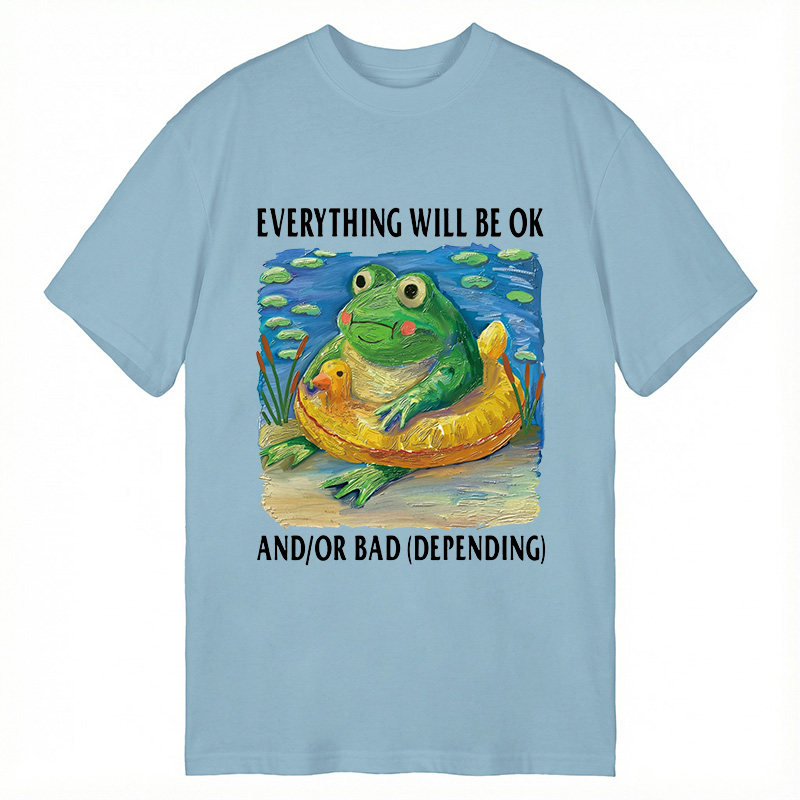 Modecanvas Everythings Ok Frog DTG Printing Classic T-Shirt-modecanvas