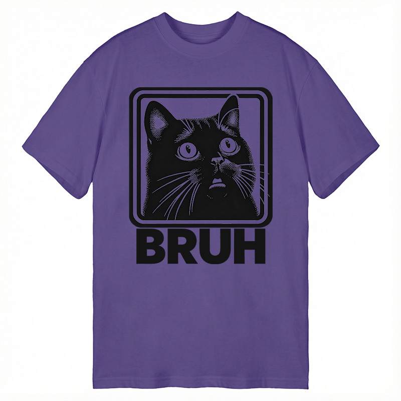 Modecanvas BRUH Cat DTG Printing Classic T-Shirt-modecanvas
