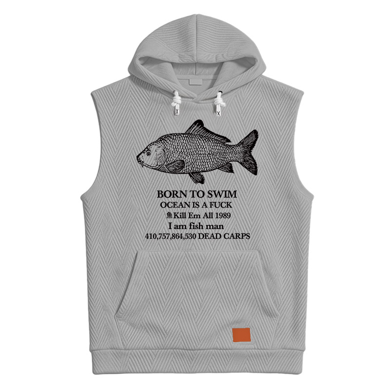Modecanvas Born To Swim Hooded Tank