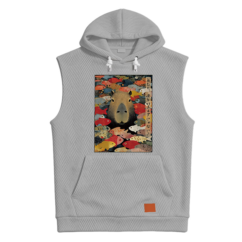 Modecanvas Am I Too Lovable Capybara Hooded Tank