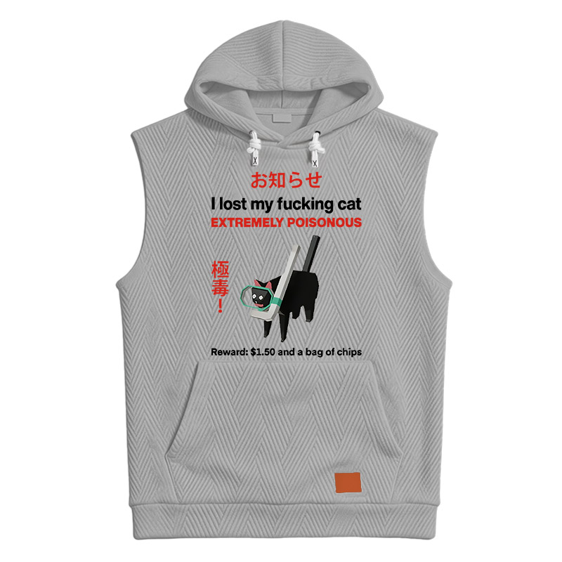 Modecanvas Find The Toxic Cat Funny Hooded Tank