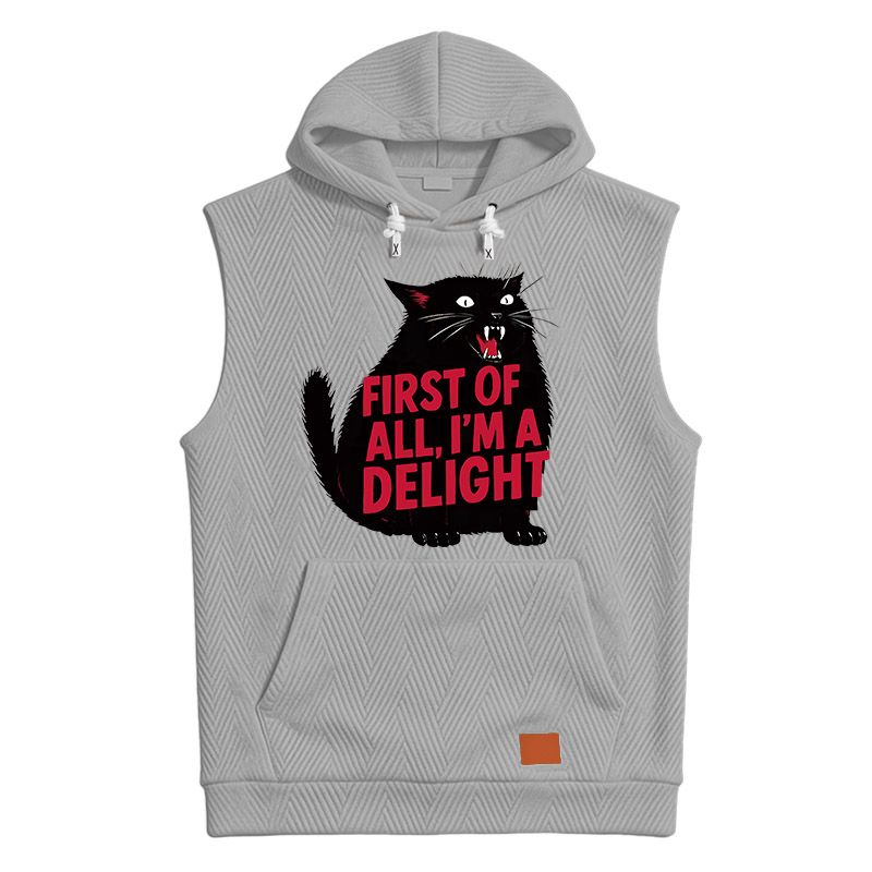 Modecanvas Roaring Black Cat Hooded Tank