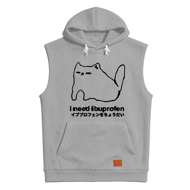 Modecanvas I Need Ibuprofen Cat Hooded Tank
