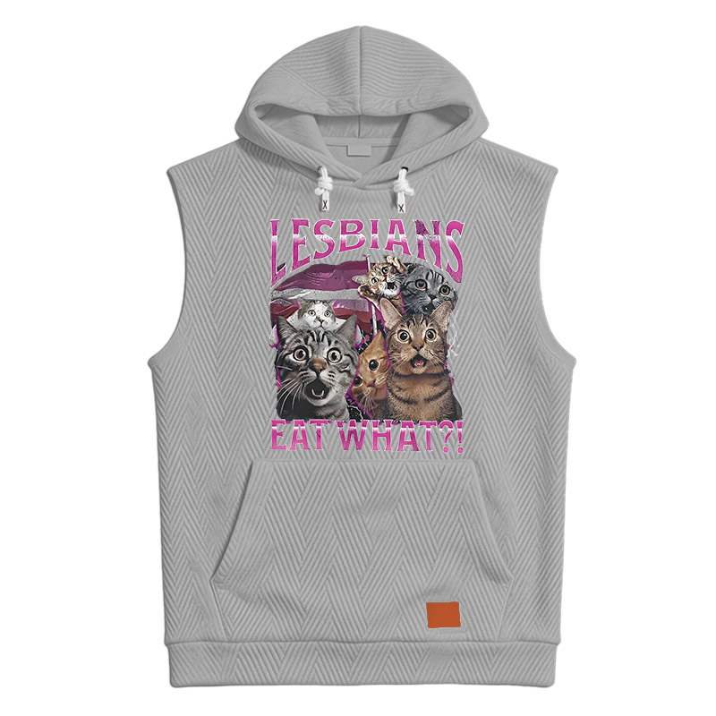 Modecanvas Lesbians Eat What?! Funny Hooded Tank