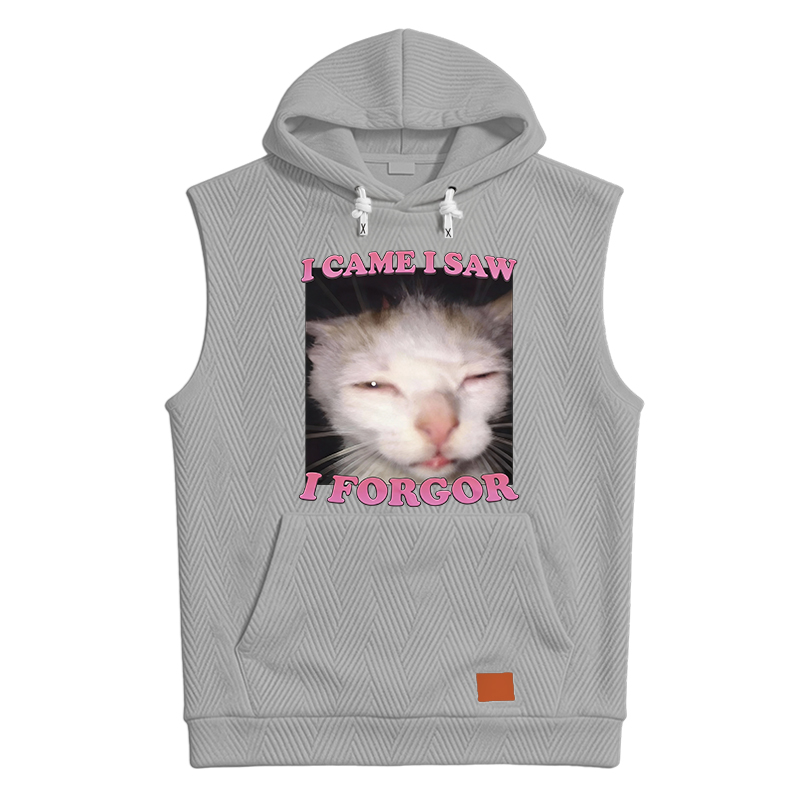 Modecanvas I Forgor Funny Cat Meme Hooded Tank