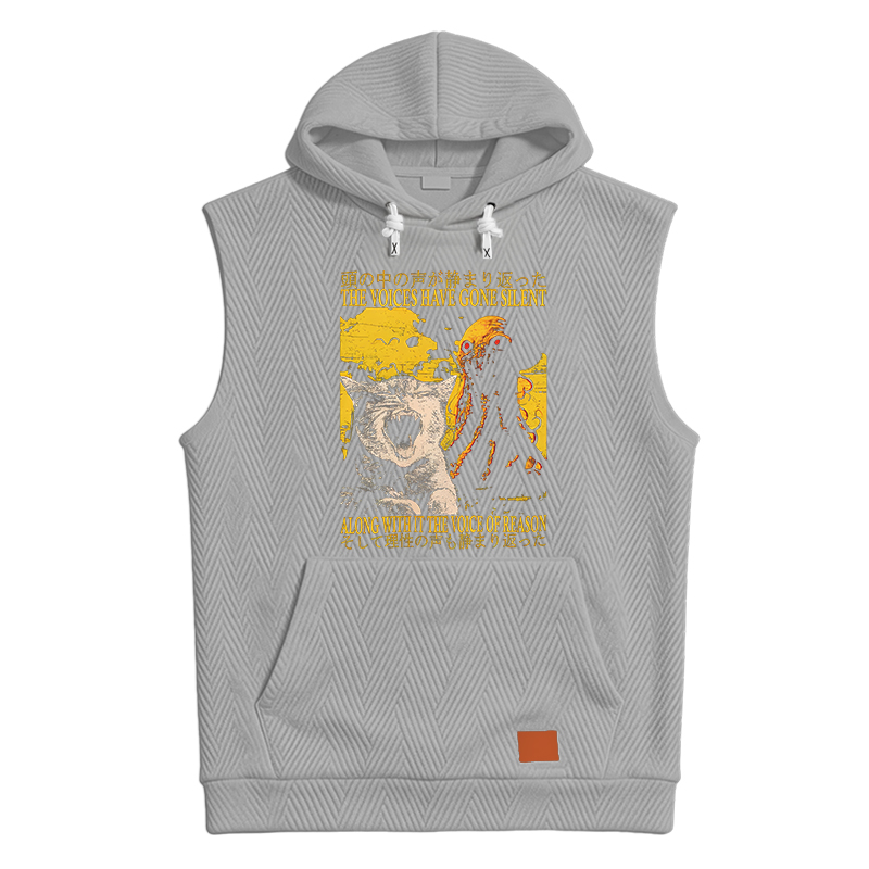 Modecanvas The Voices Have Gone Silent Cat Funny Hooded Tank