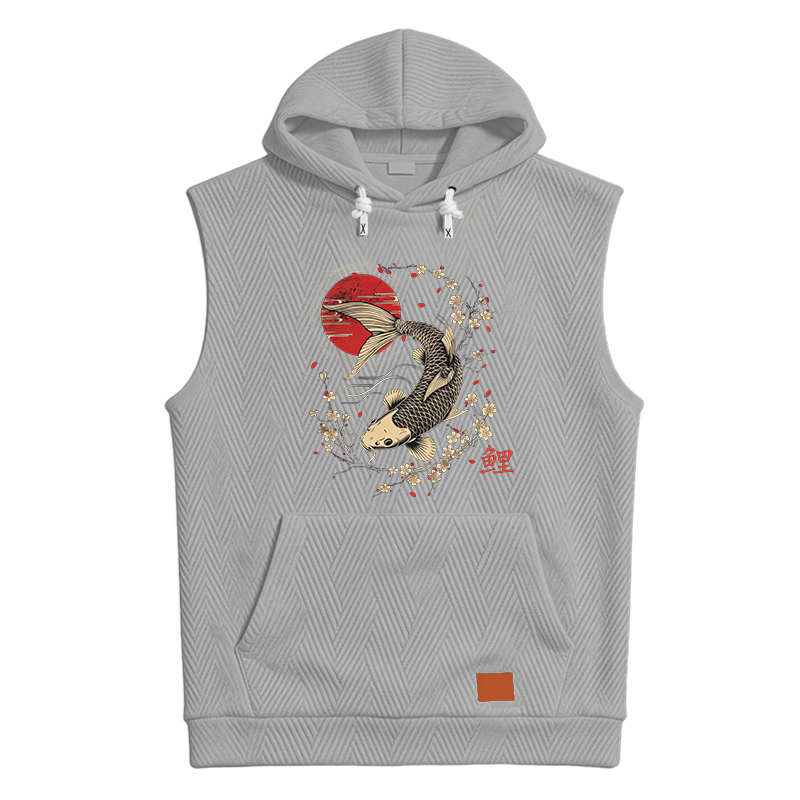 Modecanvas Kersenbloesem Koi Karper Hooded Tank