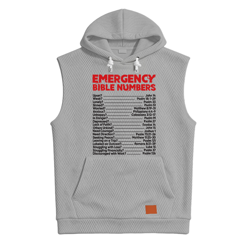 Modecanvas Bible Emergency Numbers Hooded Tank